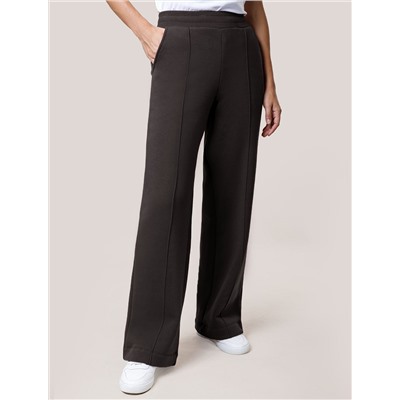 Брюки теплые прямые из футера трехнитики c начесом