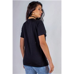 Футболка "Guess" с треугольником стразы, камешки, бусины