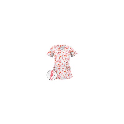 UA Day At The Beach Black Scallop Neck Print Scrub Top