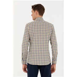 Erkek Kum Uzun Kollu Gömlek