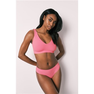 Top halter liso clean cut coral