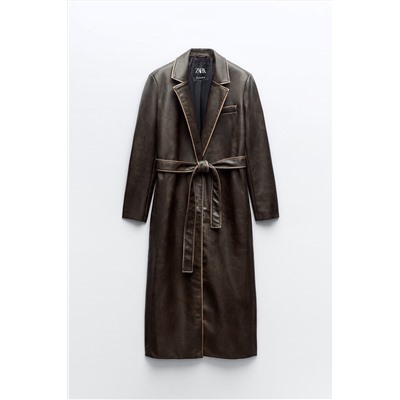 ПАЛЬТО ИЗ ИСКУССТВЕННОЙ КОЖИ