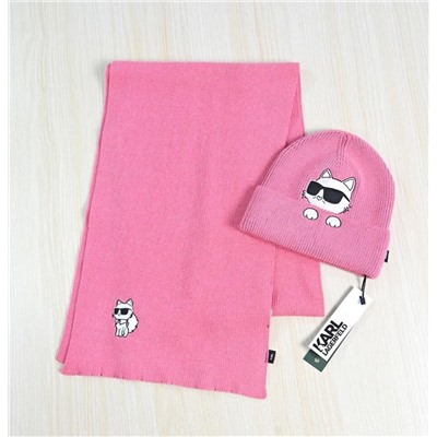 Теплая вязаная шапка, шарф и комплект из двух предметов КАР*Л! 😎