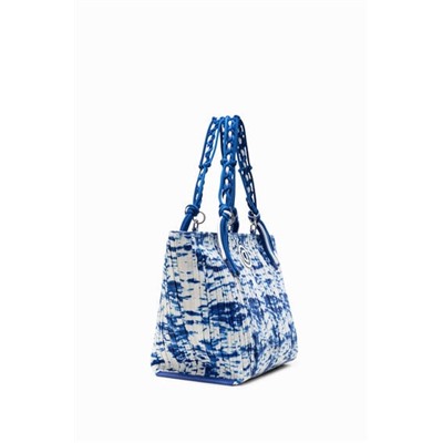 Bolso plisado con olas marinas