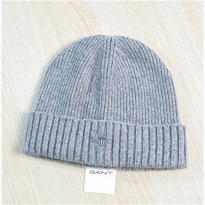 Теплая вязаная шапка бини из толстой шерстяной смеси ГАН*Т