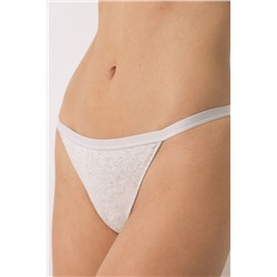 Tanga algodón rib gris
