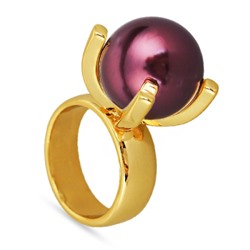 Кольцо (Майорка 16мм бургунди; покрытие золото), Есть комплект