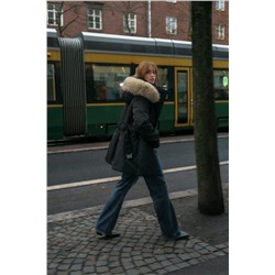 QUILTED ANORAK WITH FAUX FUR HOOD, WATER AND WIND PROTECTION