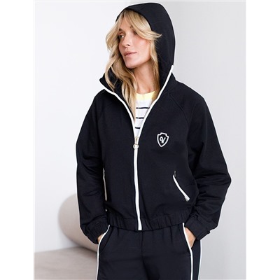 Худи на молнии из петельчатого футера двухнитки с эластаном без начеса