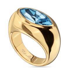 Кольцо Эдем (кристаллы SW аквамарин; покрытие золото), Есть комплект