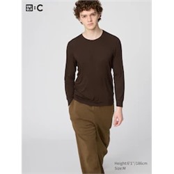 HEATTECH Extra Warm Cashmere Blend Crew Neck T-Shirt (Long Sleeve)