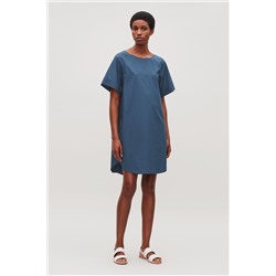 ¾-SLEEVED A-LINE DRESS