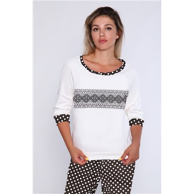 Женский домашний костюм с брюками 66