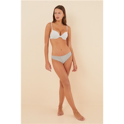 GORGEOUS Sujetador push up algodón gris