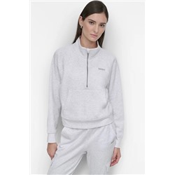LOGO-EMBELLISHED HALF-ZIP SWEATSHIRT