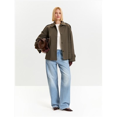 Плащ из хлопка, T051/militari