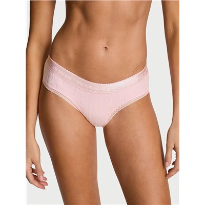 Logo Heart Pointelle Hiphugger Panty