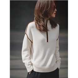 Женский свитер с воротником стойкой на молнии   OYSH*O