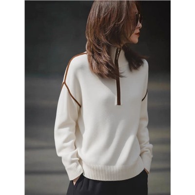 Женский свитер с воротником стойкой на молнии   OYSH*O