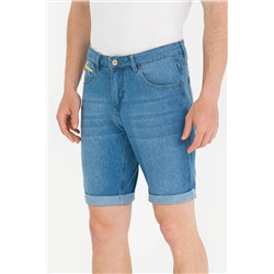 Erkek Açık Mavi Jean Şort