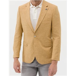 Sarı Ekstra Slim Fit Keten Karışımlı Blazer Ceket