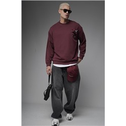 Свитшот  журавли бордо