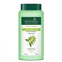 BIOTIQUE Fresh neem anti dandruff shampoo &amp; conditioner Шампунь-кондиционер против перхоти с нимом 190мл