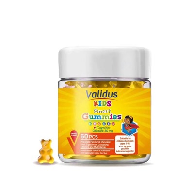 Validus Kids Smart Жевательные Мармеладки для Памяти и Концентрации, 60 шт
