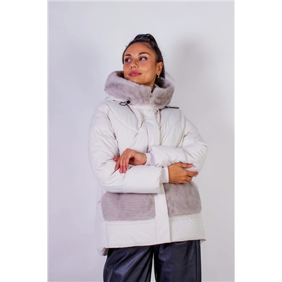 Зимняя куртка с капюшоном Меховая отделка арт.631