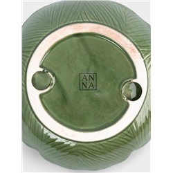 Блюдо, 19 см, керамика D, зеленое, Шишки на еловой ветке, Fir branch