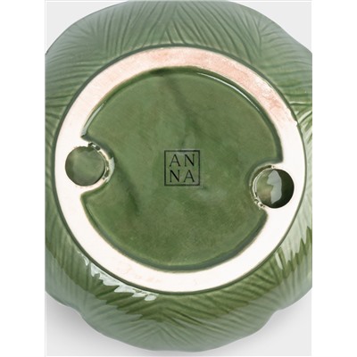 Блюдо, 19 см, керамика D, зеленое, Шишки на еловой ветке, Fir branch