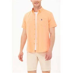 Erkek Turuncu Kısa Kollu Gömlek
