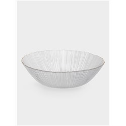 Салатник, 25х7 см, 1,8 л, стекло, с золотистым кантом, Wengen