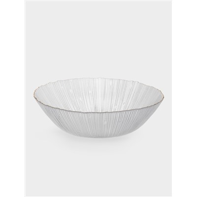 Салатник, 25х7 см, 1,8 л, стекло, с золотистым кантом, Wengen