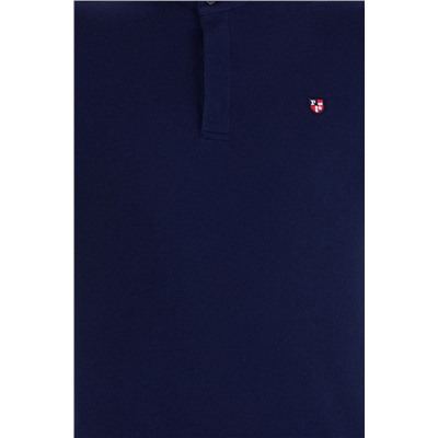 Erkek Lacivert Hakim Yaka Tişört