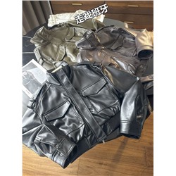 Женская кожаная куртка в ретро стиле ЗАР*А