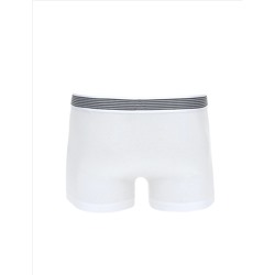 Beyaz Pamuk Modal Karışımlı Tekli Boxer