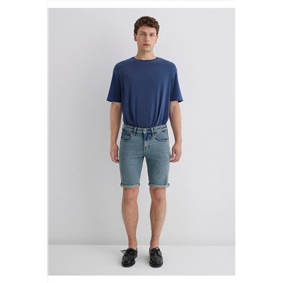 Mavi Tim Street Gölgeli Indigo Mavisi Jean Şort 0428489645
