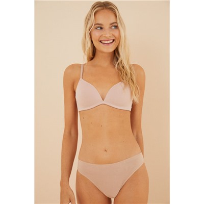 CHARMING Sujetador triangular algodón nude