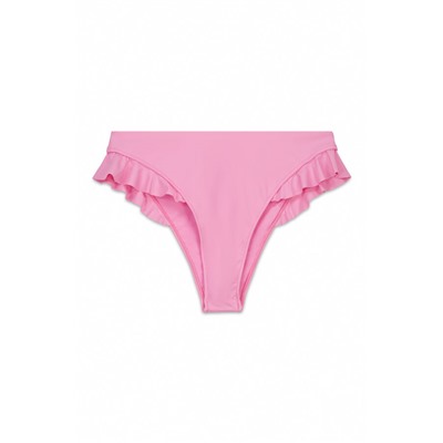 Braga bikini brasileña volantes rosa