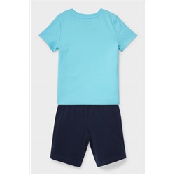 Set - Kurzarmshirt und Shorts - Bio-Baumwolle - 2 teilig