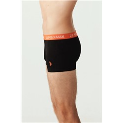 U.S. Polo Assn. Erkek Siyah 3 Lü Boxer