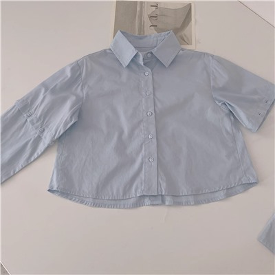 Укороченная рубашка-трансформер для девочек ЗАР*А