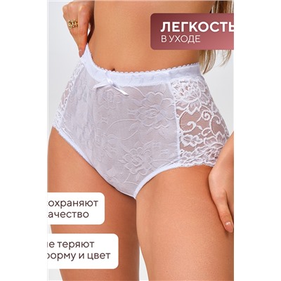Трусы 98261 кружевные шорты высокие,  набор 3 шт., OIRO
