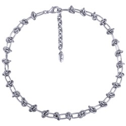 Колье Узелки (покрытие родий) 40-45см, Есть комплект