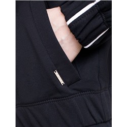 Свободный бомбер с лампасами на молнии из петельчатого футера двухнитки с эластаном