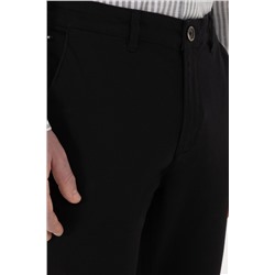 Erkek Siyah Slim Fit Kanvas Pantolon