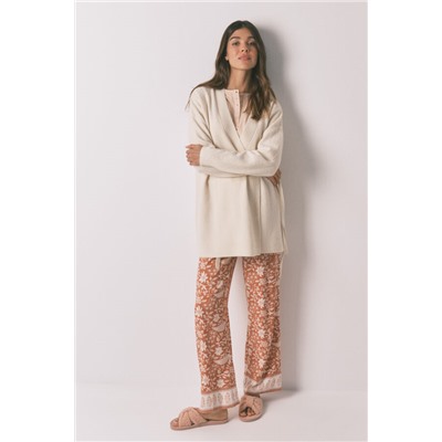 Cárdigan tricot beige