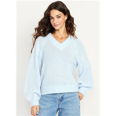 Cozy Cropped V-Neck Sweater