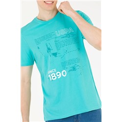 Erkek Mint Bisiklet Yaka Tişört